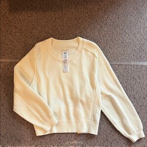 Pilcro Cream Crew Neck Sweater
